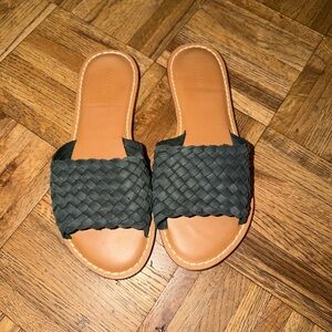 Black Woven Sandals